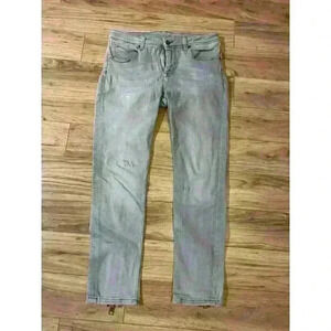 Burberry Brit Skinny Leg Women's Size 31 Gray Light Wash Zip Ankle Skinny Jeans